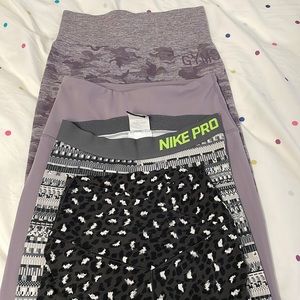 Gymshark, aerie crossover, nike, 90 degree legging bundle!!